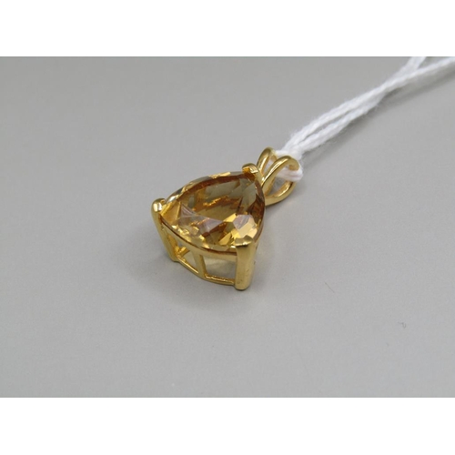 1588 - SILVER GILT CITRINE PENDANT