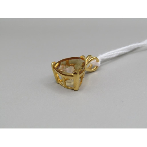 1588 - SILVER GILT CITRINE PENDANT