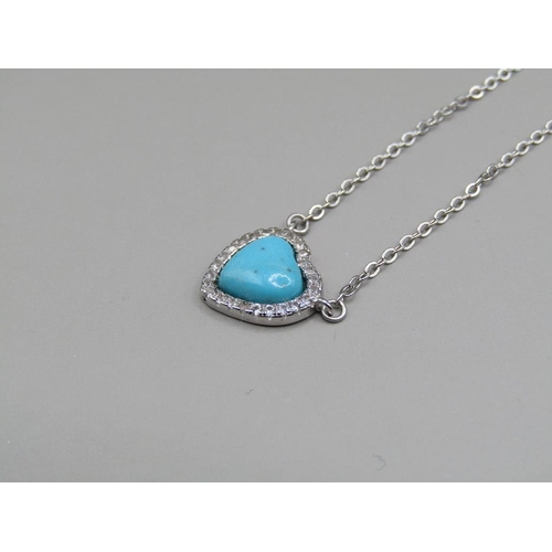 1589 - SILVER SLEEPING BEAUTY TURQUOISE NECKLACE