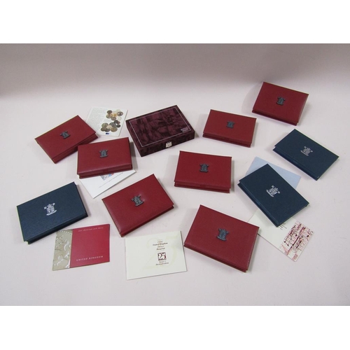 1629 - 11 BOX SETS OF ROYAL MINT COMMEMORATIVE COINS