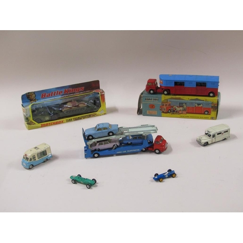 1631 - BOX OF CORGI, MATCHBOX AND OTHER VEHICLES TO INC. CORGI TOYS, CIRCUS HORSE TRANSPORTER WITH HORSES 1... 