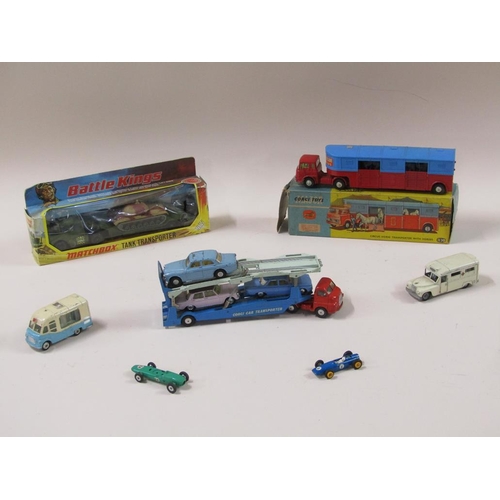 1631 - BOX OF CORGI, MATCHBOX AND OTHER VEHICLES TO INC. CORGI TOYS, CIRCUS HORSE TRANSPORTER WITH HORSES 1... 