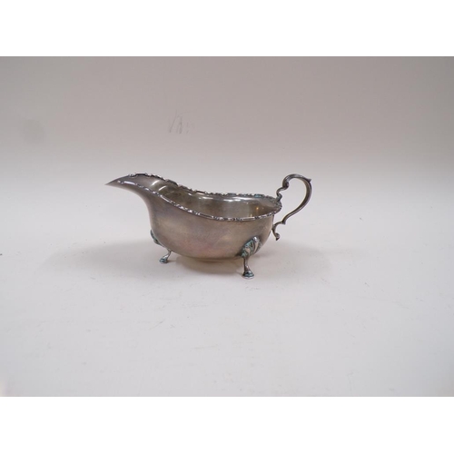 1637 - SILVER GRAVY BOAT ADIE BROS. OF BIRMINGHAM 1935 3.6ozt