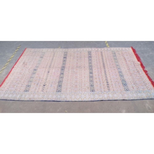 1820 - MORROCAN WOOLLEN PATTERNED RUG, 178CM X 349CM