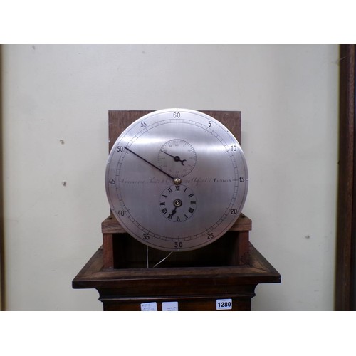 1280 - MAHOGANY CASED LONGCASE CLOCK WITH CIRCULAR DIAL SIGNED CAMERER KUSS & CO, OXFORD STREET LONDON, 190... 