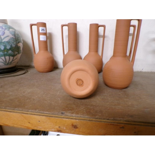 25 - COLLECTION OF TERRACOTTA VESSELS