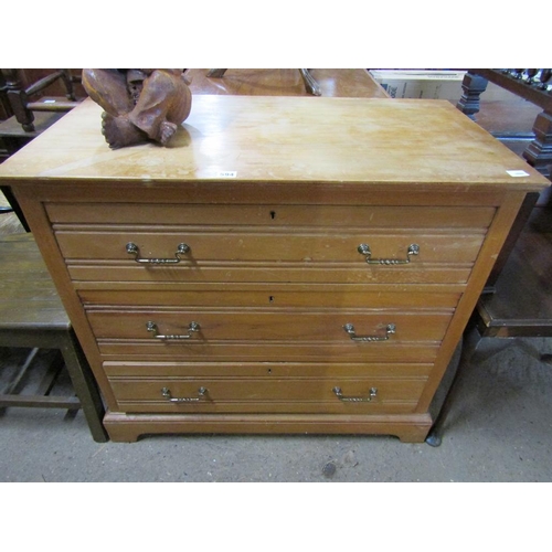 594 - VICTORIAN THREE DRAWER CHEST