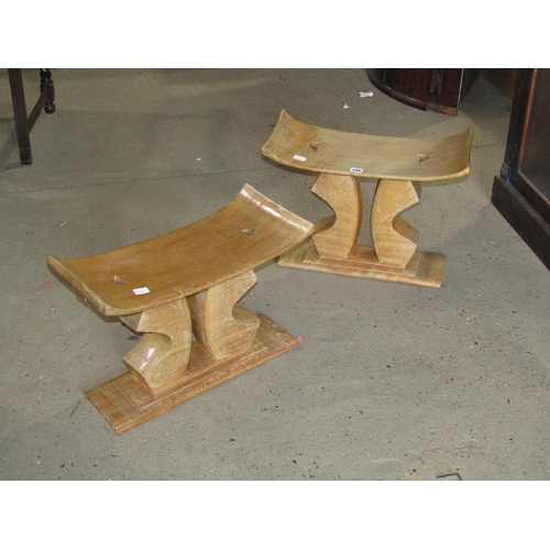 598 - TWO AFRICAN STOOLS