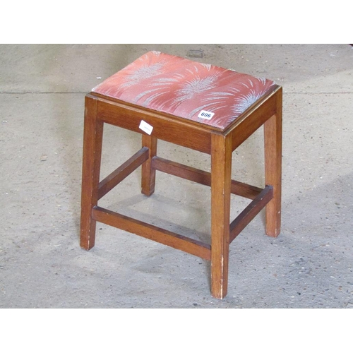 606 - LLOYD LOOM CHAIR AND A STOOL