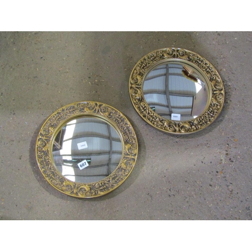 607 - TWO GILT FRAMED MIRRORS