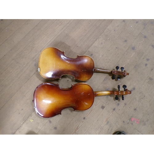 503 - TWO VIOLINS - both 60cms l