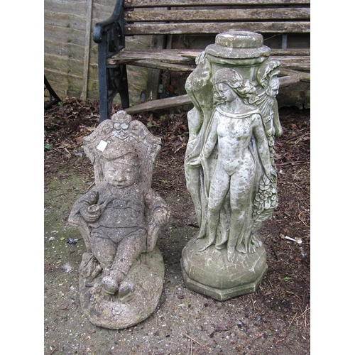 1048 - TWO GARDEN STATUES