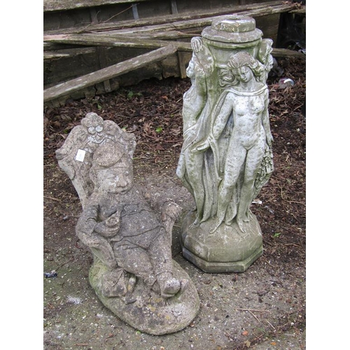 1048 - TWO GARDEN STATUES