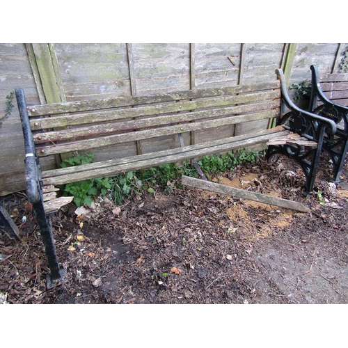 1051 - METAL FRAMED BENCH