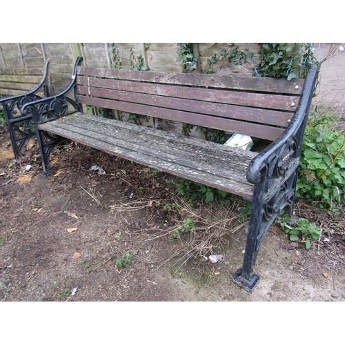 1052 - METAL FRAMED BENCH