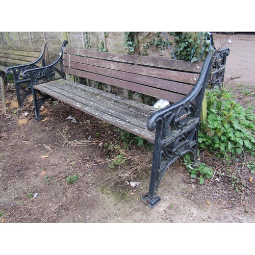 1052 - METAL FRAMED BENCH