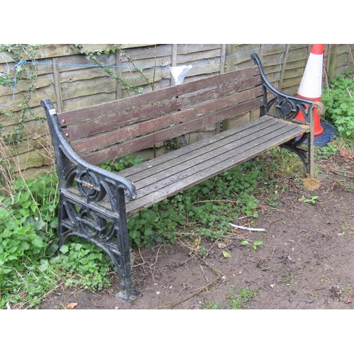 1053 - METAL FRAMED BENCH