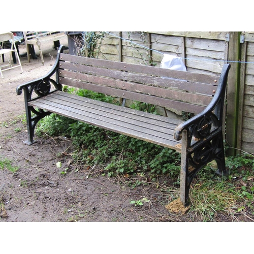 1053 - METAL FRAMED BENCH