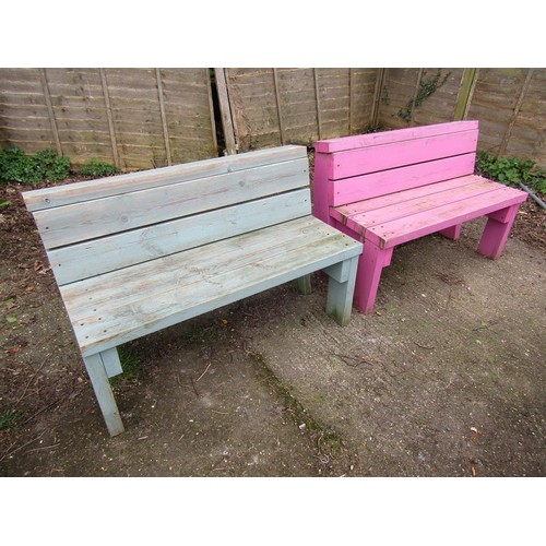 1043 - TWO WOODEN BENCHES