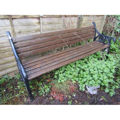 1054 - METAL GARDEN BENCH