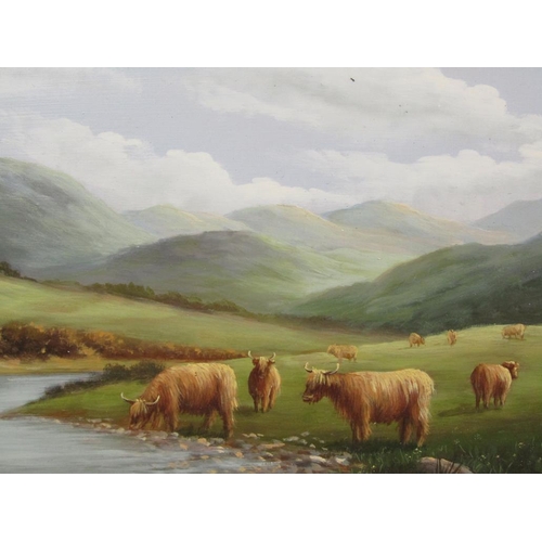 1235 - - MEIER - PAIR, HIGHLAND CATTLE, EACH 12CM X 17CM