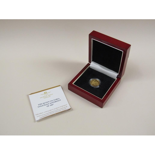 1512 - DUBLIN MINT OFFICE THE QUEEN VICTORIA GOLD HALF SOVEREIGN OF 1887