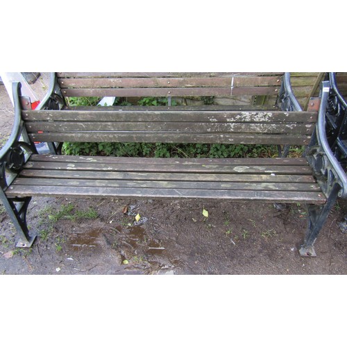 1056 - METAL GARDEN BENCH