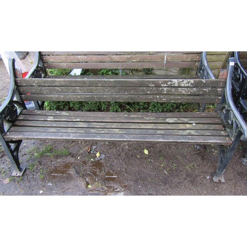 1056 - METAL GARDEN BENCH