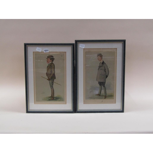 1277 - TWO VERNON BROOKS COLOURED PRINTS - GENTLEMEN, A PUPIL AND VISCOUNT DANGAN, F/G, EACH 34CM X 21CM