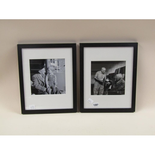 1287 - TWO LEE MILLER 1950'S B&W PHOTOGRAPHS OF PICASSO & BROQUE AT VALLANIS FRANCE, EACH F/G