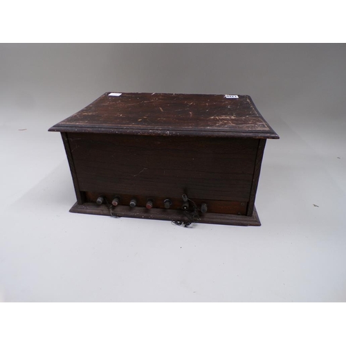 1320 - EARLY 20c RADIO RECEIVER WITH EXTRA VALVES - 41cms