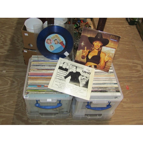 184 - TWO CRATES OF RECORDS