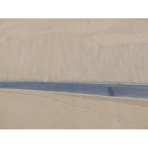 1280 - JOHN BRUNSDEN - SUFFOLK BEACH, LIMITED EDITION PRINT 26/100, F/G, 24CM X 29CM