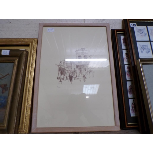 139 - FRAMED PRINTS AND ETCHINGS