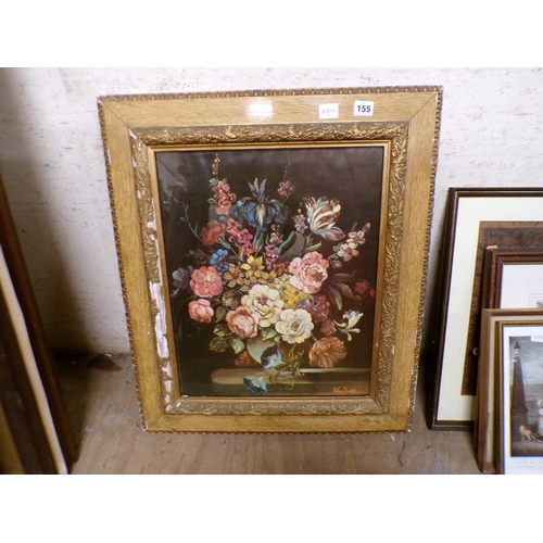 155 - FRAMED OIL, PRINTS, WATERCOLOUR