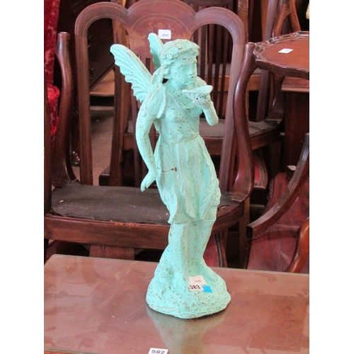 583 - CAST IRON STATUE OF A FAIRY