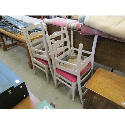 675 - FOUR PAINTED CHAIRS