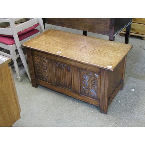 676 - OAK BLANKET CHEST