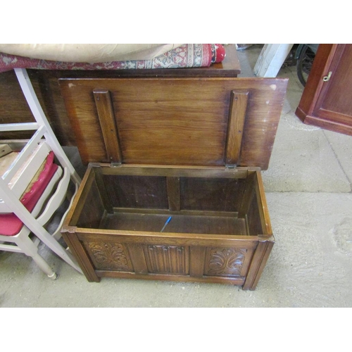 676 - OAK BLANKET CHEST