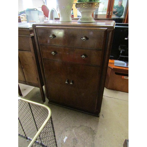 684 - ART DECO WALNUT TALLBOY