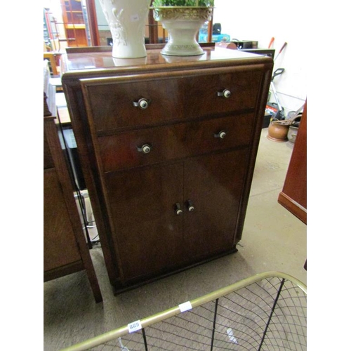 684 - ART DECO WALNUT TALLBOY