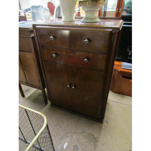 684 - ART DECO WALNUT TALLBOY