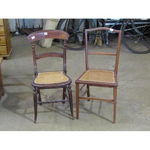 712 - TWO CANE SEATED CHAIRS