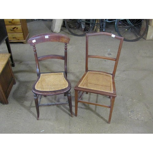 712 - TWO CANE SEATED CHAIRS