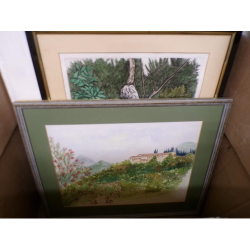 401 - QTY OF FRAMED WATERCOLOURS, PRINTS AND PICTURES