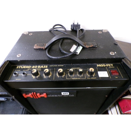 405 - QTY OF AUDIO EQUIPMENT AND AMP