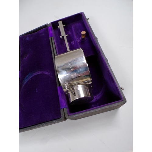 1364 - VINTAGE ANEMOMETER, CASE 30CM W