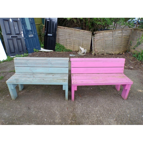 949 - TWO WOODEN BENCHES