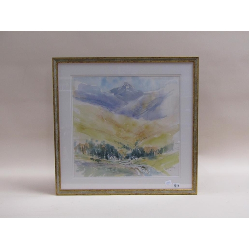 1211 - ALBANY WISEMAN - GLEUESE, FRAMED WATERCOLOUR, 40CM X 50CM