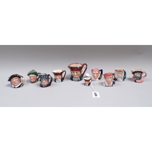 1858 - COLLECTION OF MINI AND SMALL ROYAL DOULTON CHARACTER JUGS - LARGEST 8CM H